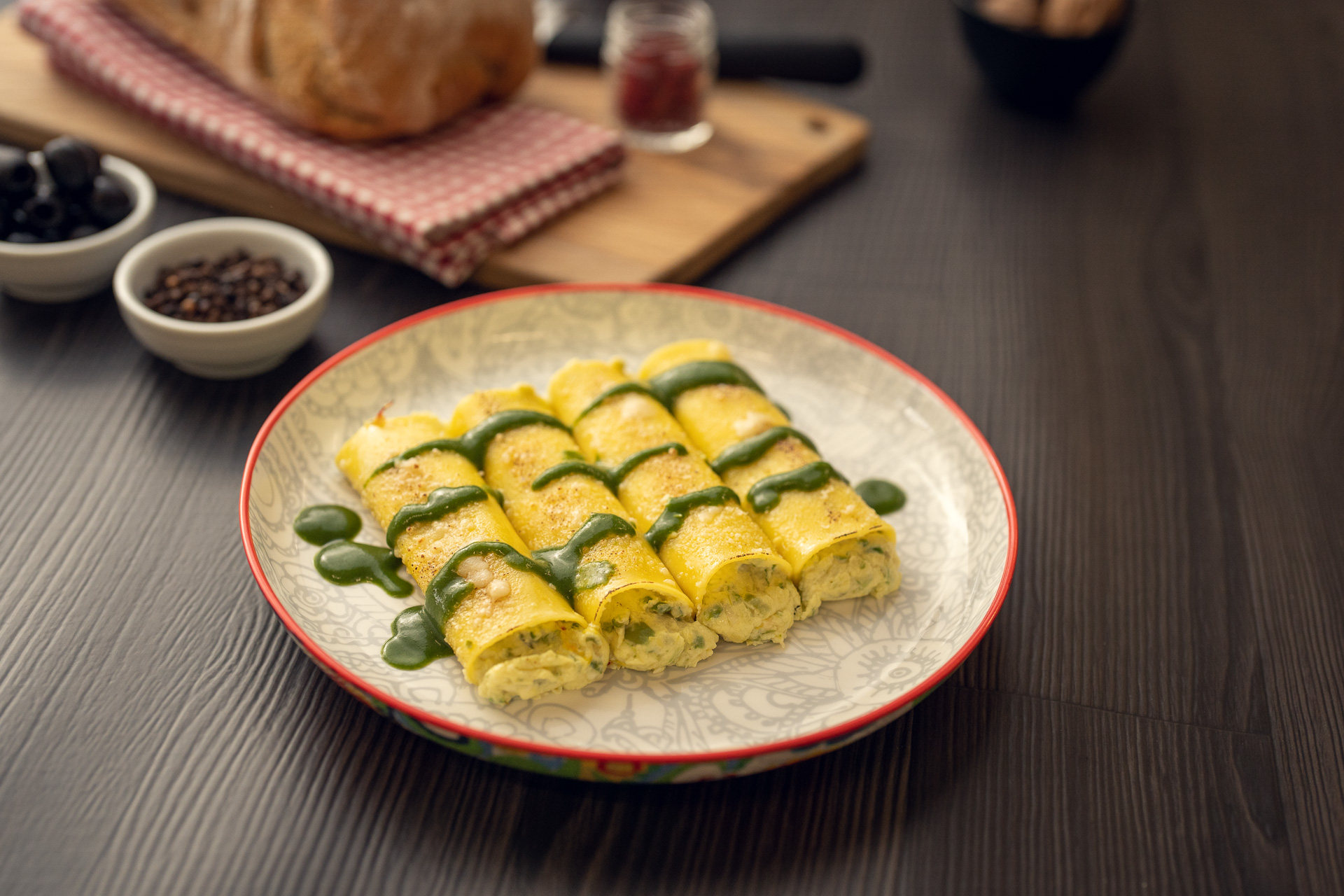 Cannelloni ripieni di Robiola Contadina, Asparagi e Zafferano.